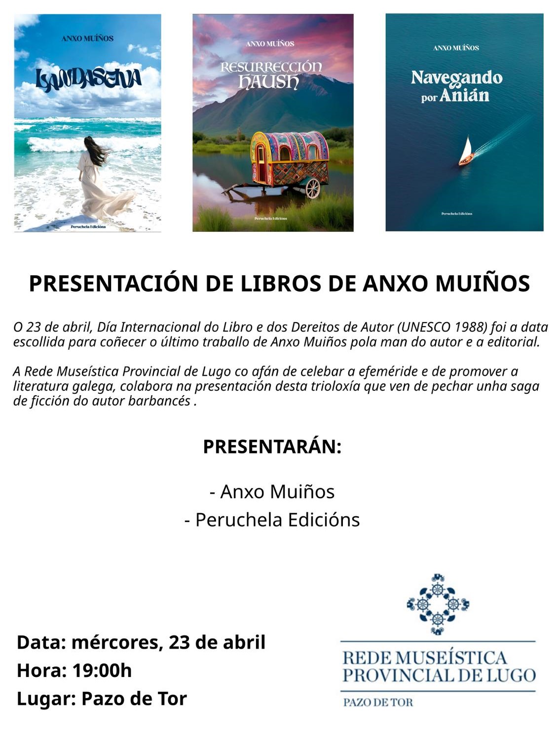 PRESENTACION NO PAZO DE TOR LIBROS DE ANXO MUIÑOS